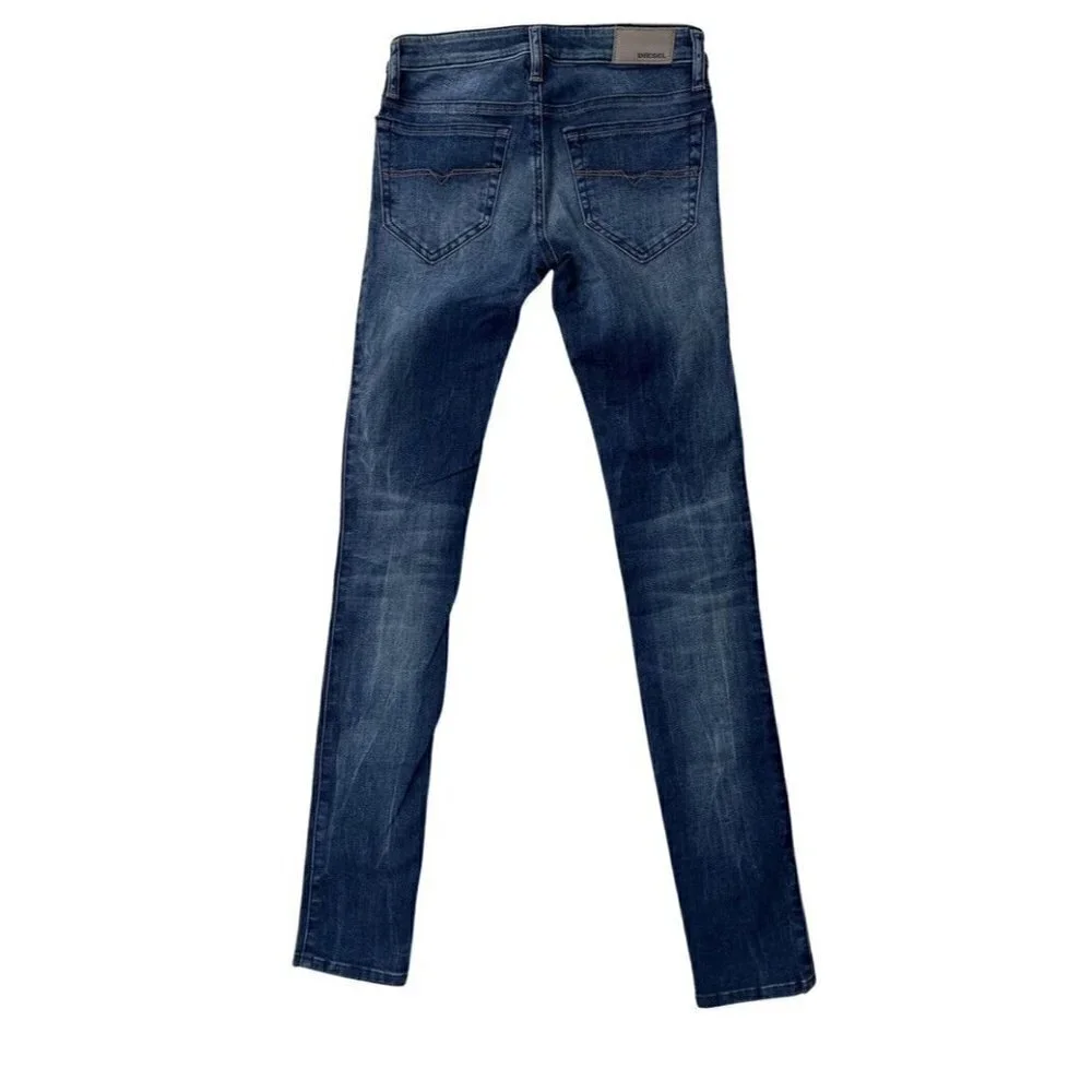 Diesel Womens Skinzee Low Super Slim Skinny Low Waist jeans Size W26 L32 $198 - Picture 4 of 13